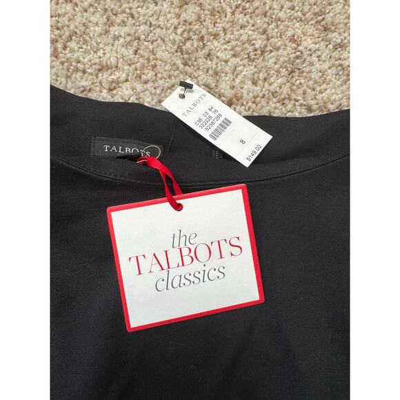 TALBOTS Women's Dress, Black, Elegant Crochet sleeve cutouts; size 8; Black; NWT - Picture 15 of 15